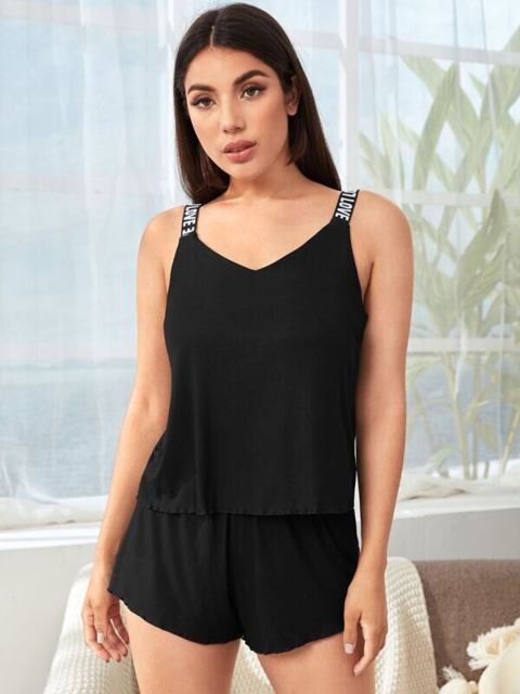 

URBANIC Women Black Night suit