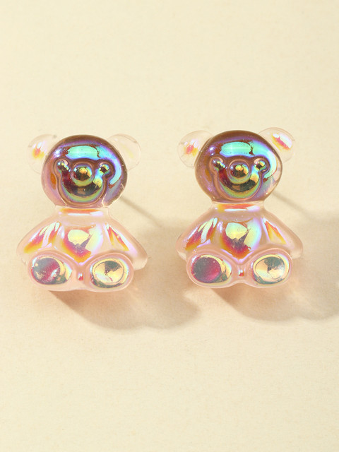 

URBANIC Pink Iridescent Effect Quirky Studs