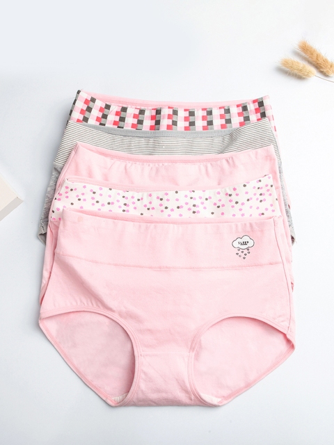 

URBANIC Women Pack of 5 Hipster Briefs 21296, Pink
