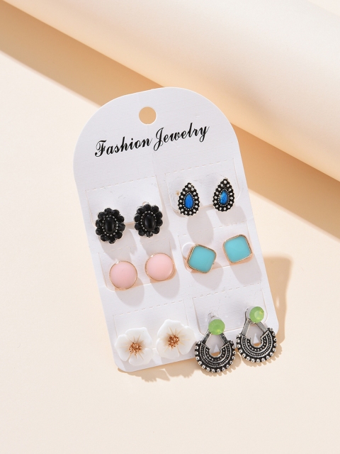 

URBANIC Set of 6 Earrings, Multi