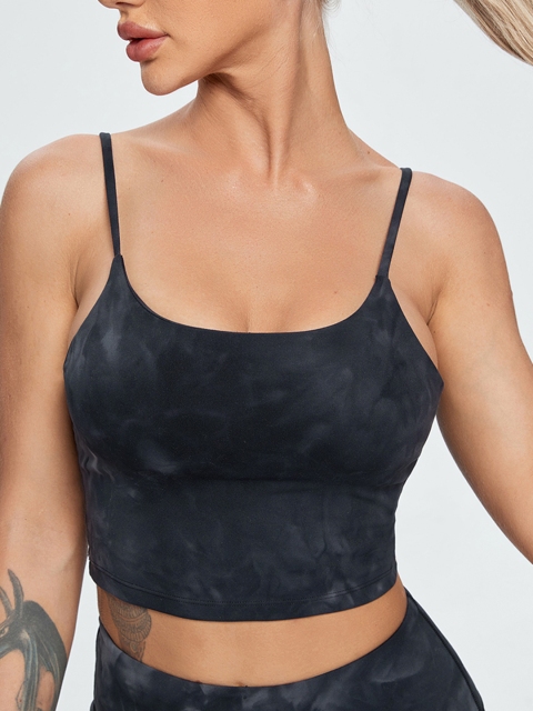 

URBANIC Black Dyed Workout Bra Lightly Padded