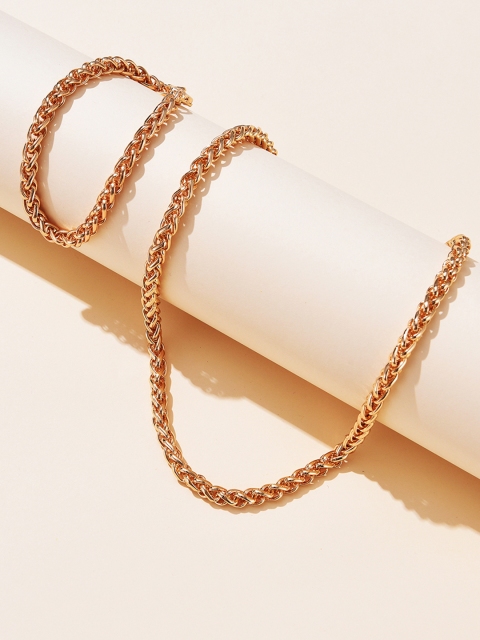 

URBANIC Gold-Toned Link Jewellery Set