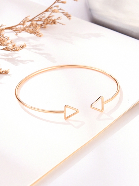 

URBANIC Women Gold-Toned Geometric Cuff Bracelet