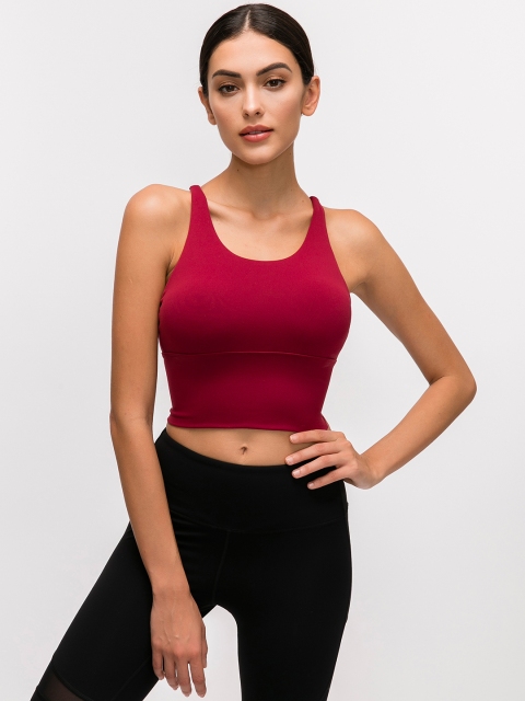 

URBANIC Red Workout Bra Lightly Padded