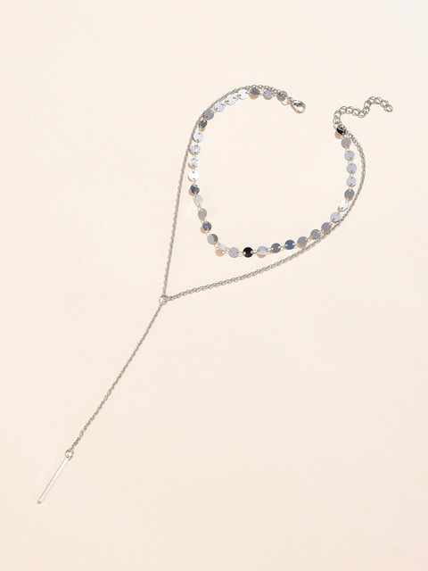 

URBANIC Silver-Toned Layered Necklace