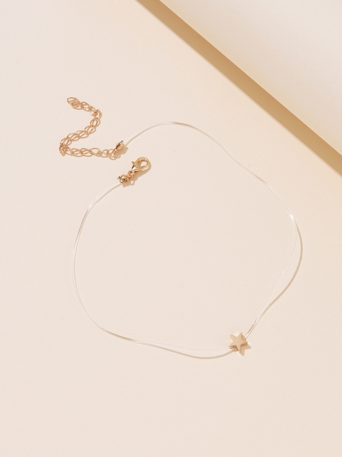 

URBANIC Gold-Toned Star Charm Choker Necklace