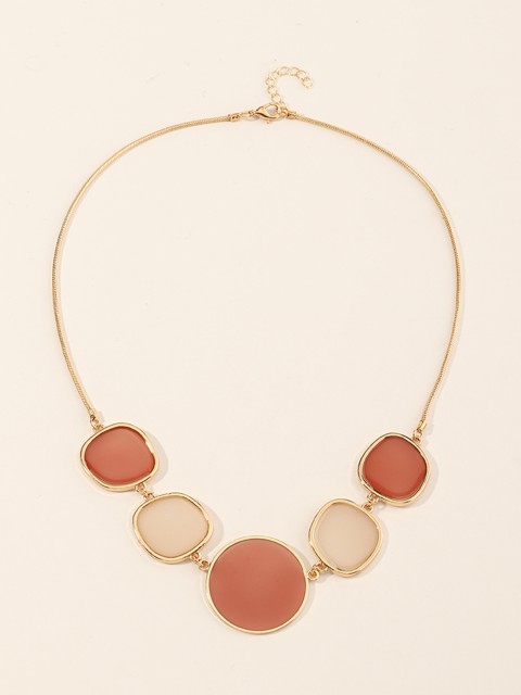 

URBANIC Brown & Beige Stone Studded Necklace