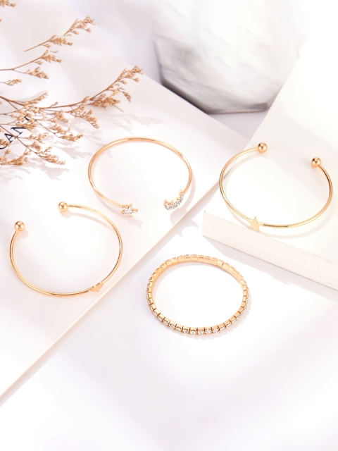 

URBANIC Set of 4 Gold-Plated Bracelets