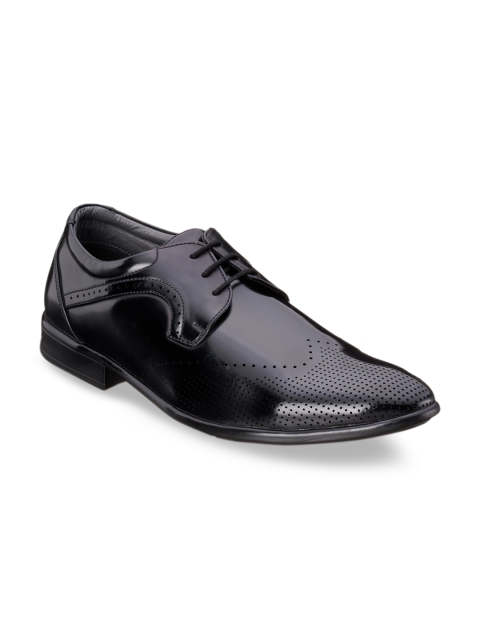 

Duke Men Black Solid Formal Brogues