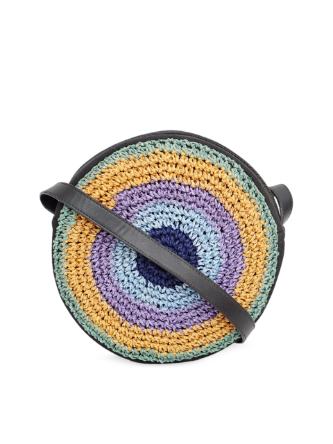 

Diwaah Multicoloured Colourblocked Structured Sling Bag, Multi