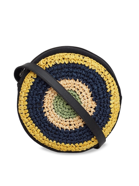 

Diwaah Multicoloured Colourblocked Structured Sling Bag, Multi
