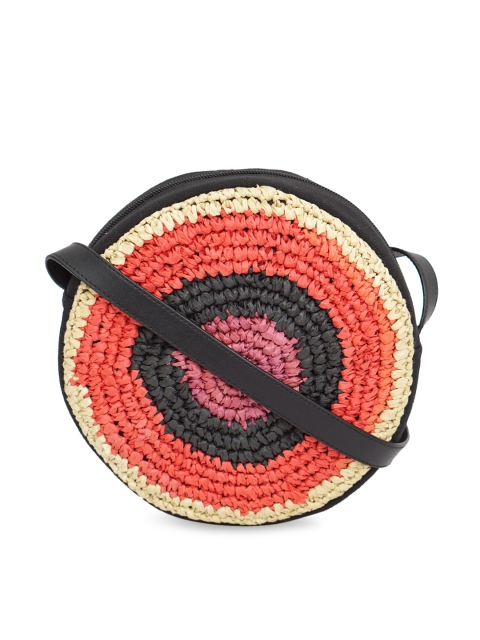 

Diwaah Multicoloured Colourblocked Structured Sling Bag, Multi