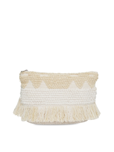 

Diwaah Cream-Coloured Structured Handheld Bag