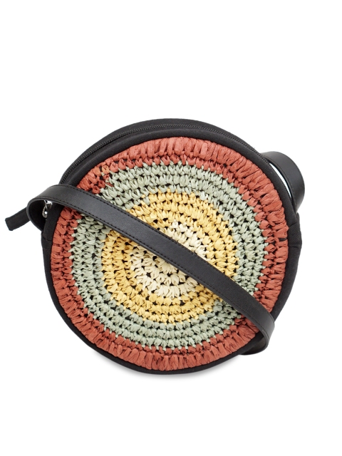 

Diwaah Multicoloured Colourblocked Structured Sling Bag, Multi
