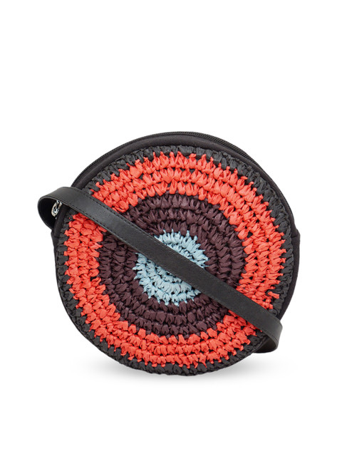 

Diwaah Multicoloured Colourblocked Structured Sling Bag, Multi
