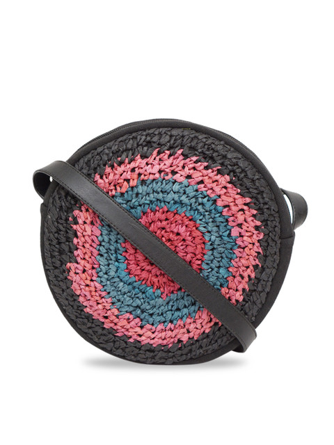 

Diwaah Multicoloured Colourblocked Structured Sling Bag, Multi