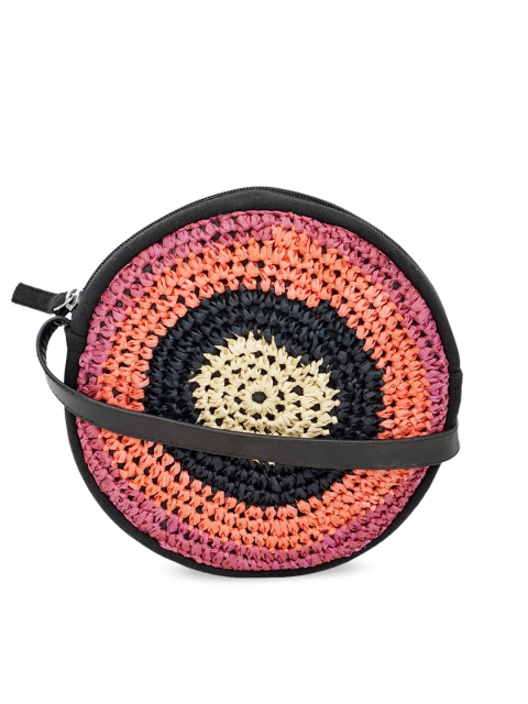 

Diwaah Multicoloured Colourblocked Structured Sling Bag, Multi