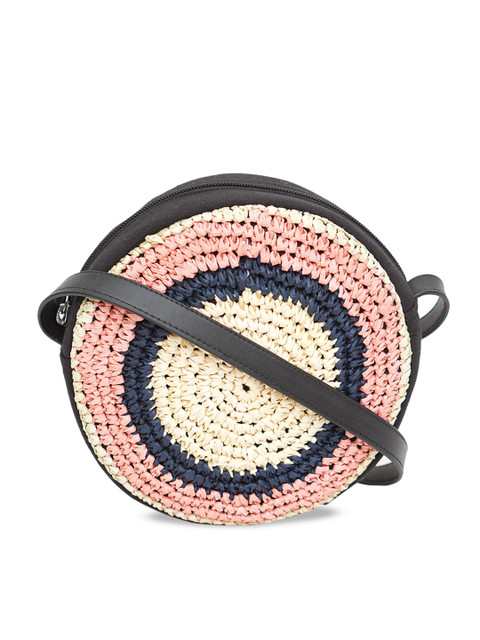 

Diwaah Multicoloured Colourblocked Structured Sling Bag, Multi