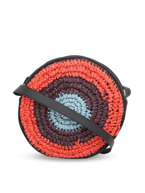 

Diwaah Multicoloured Colourblocked Structured Sling Bag, Multi