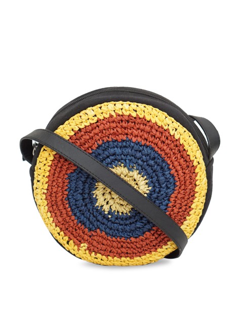 

Diwaah Multicoloured Colourblocked Structured Sling Bag, Multi