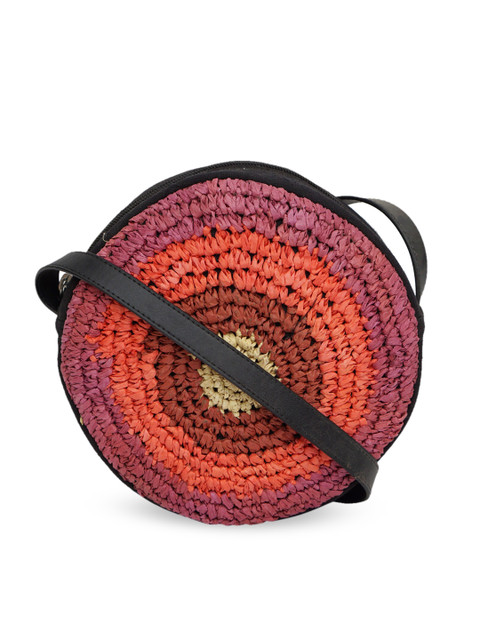 

Diwaah Multicoloured Colourblocked Structured Sling Bag, Multi