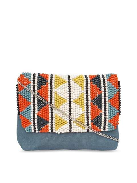 

Diwaah Multicoloured Embellished Structured Sling Bag, Multi