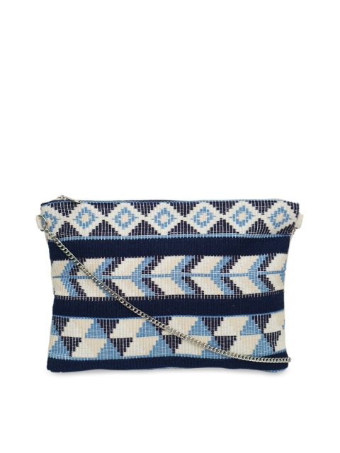 

Diwaah Blue Embellished Structured Sling Bag