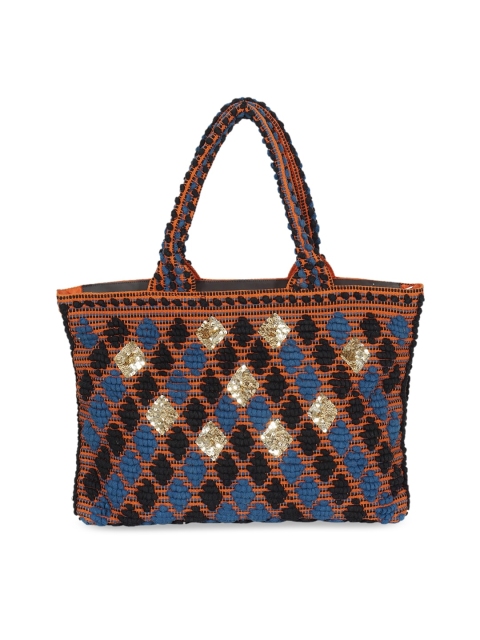 

Diwaah Multicoloured Oversized Shopper Self Designed Shoulder Bag, Multi