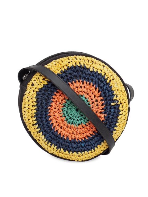 

Diwaah Multicoloured Colourblocked Structured Sling Bag, Multi
