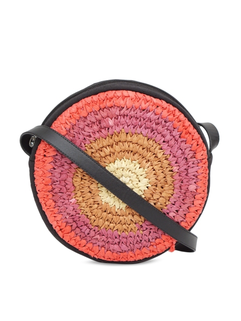 

Diwaah Multicoloured Colourblocked Structured Sling Bag, Multi