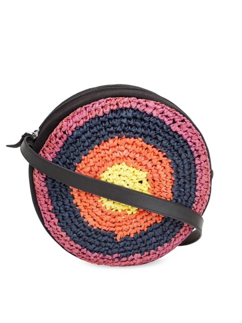

Diwaah Multicoloured Colourblocked Structured Sling Bag, Multi