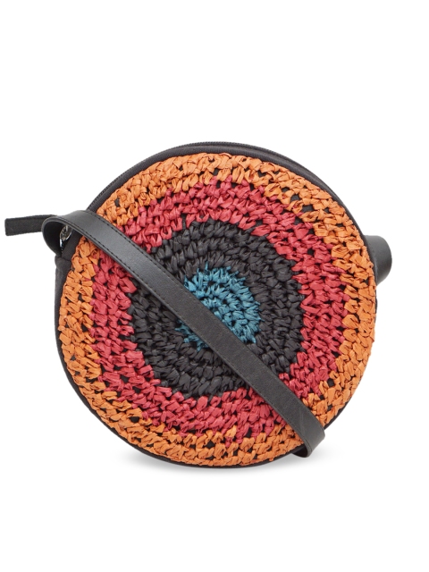 

Diwaah Multicoloured Colourblocked Structured Sling Bag, Multi