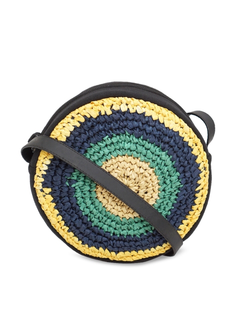 

Diwaah Multicoloured Colourblocked Structured Sling Bag, Multi
