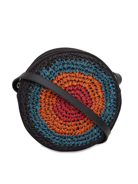 

Diwaah Multicoloured Colourblocked Structured Sling Bag, Multi