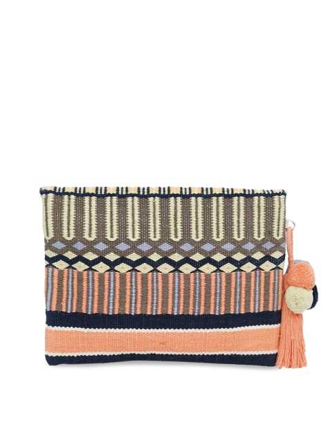 

Diwaah Women Multicoloured Geometric Structured Handheld Bag with Tassels, Multi