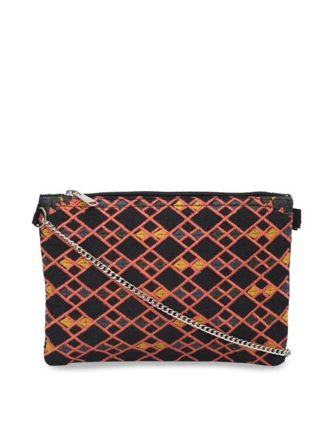 

Diwaah Multicoloured Geometric Structured Sling Bag, Multi