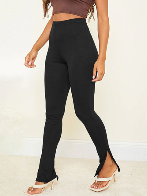 

URBANIC Women Black Solid Slim Fit Tights