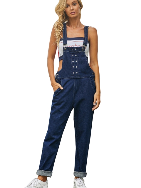 

URBANIC Women Blue Relaxed Fit Stretchable Dungarees