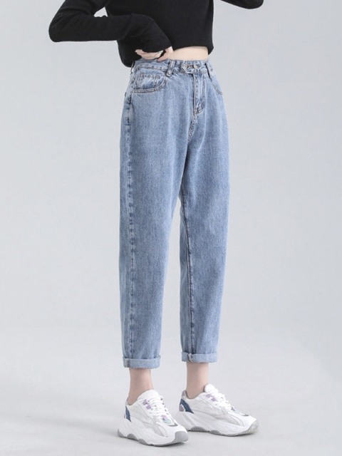 

URBANIC Women Blue Mom Fit High-Rise Jeans
