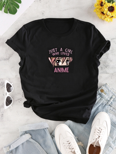 

URBANIC Women Black Typography Printed T-shirt