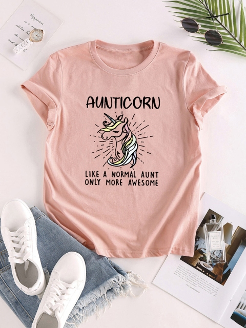 

URBANIC Women Pink & Black Typography Printed Pure Cotton T-shirt