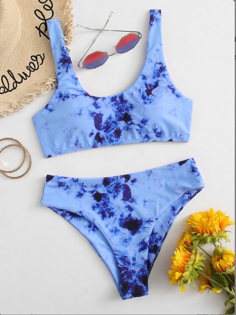 

URBANIC Blue Dyed Swim Bikini Set