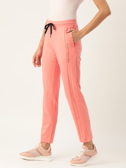 

Madame Women Coral Pink Solid Track Pants