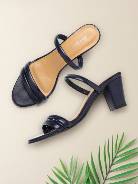 

Mast & Harbour Women Navy Blue SolidBlock Heels