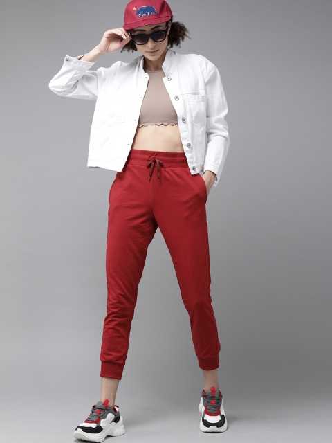 

Roadster Women Maroon Cargo Jogger Trousers