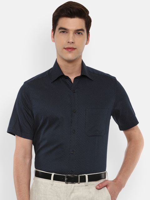 

Louis Philippe Men Navy Blue Printed Formal Shirt