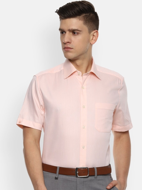 

Louis Philippe Men Peach-Coloured Formal Shirt