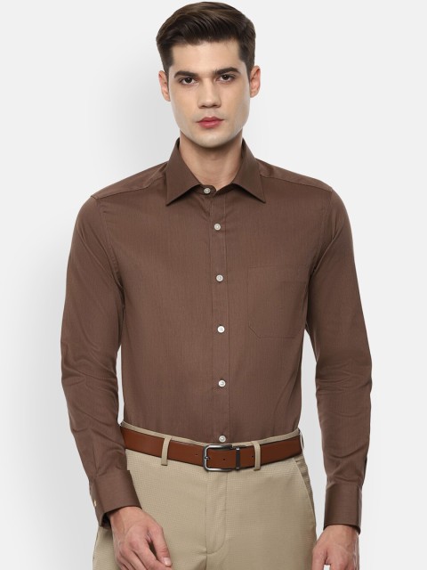 

Louis Philippe Men Brown Formal Shirt