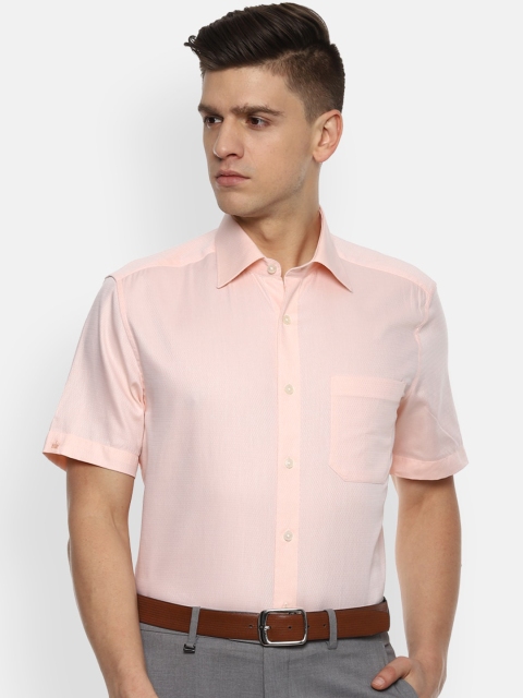 

Louis Philippe Men Peach-Coloured Formal Shirt