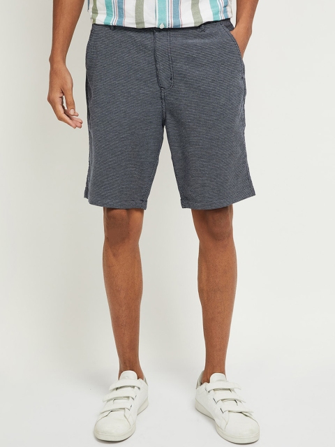 

max Men Blue Mid-Rise Regular Shorts